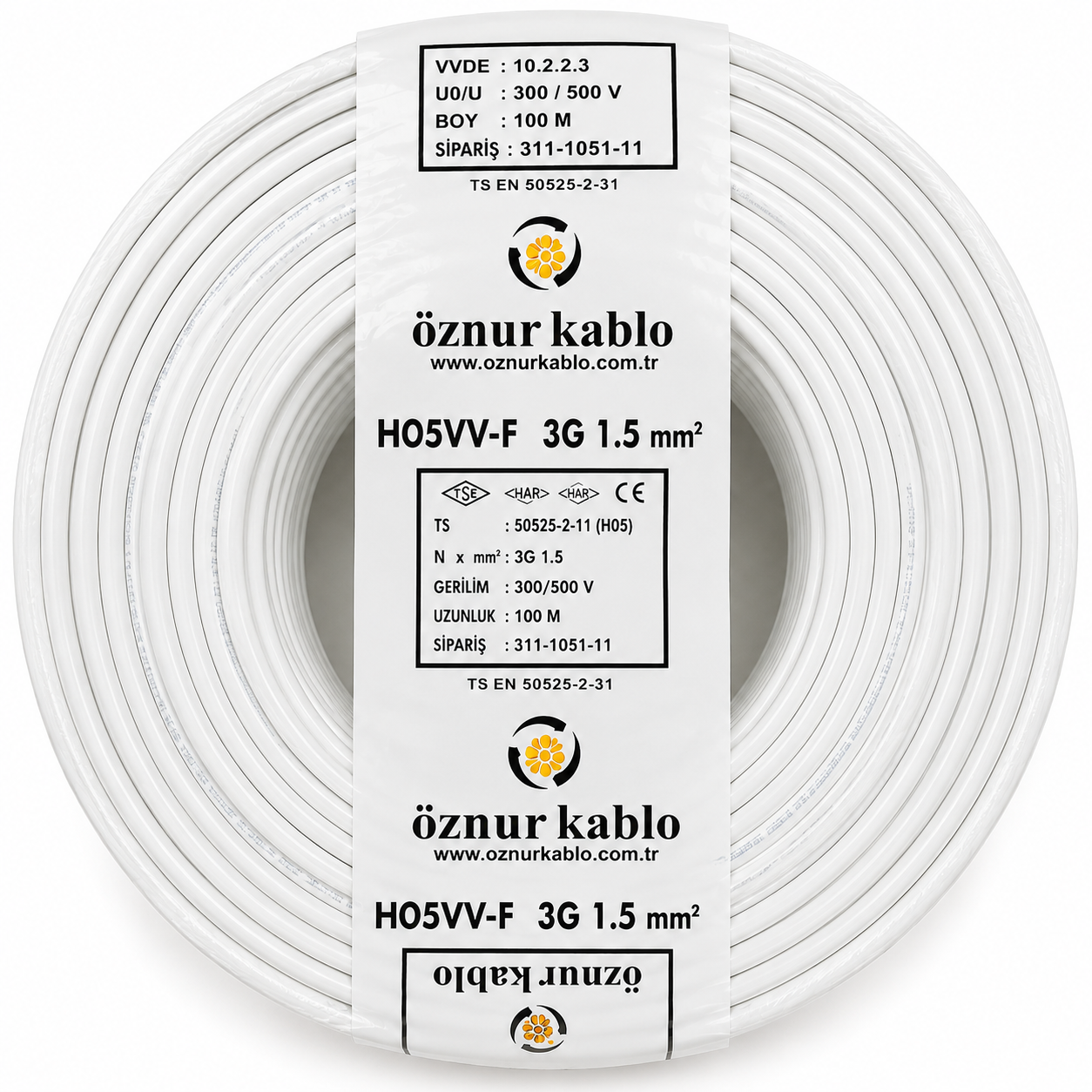 ÖZNUR 3x1,5 mm² NYY Enerji Kablosu